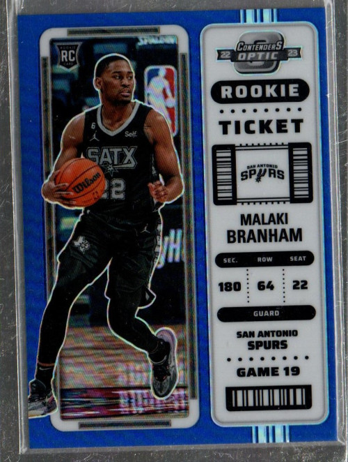 2022-23 Panini Contenders Optic Rookies Blue #14 Malaki Branham /99