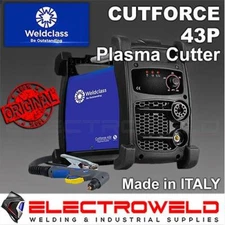 WELDCLASS 7kg Cutforce 43P Plasma Cutter + 6m Torch + Air Regulator 40A, WC-43P