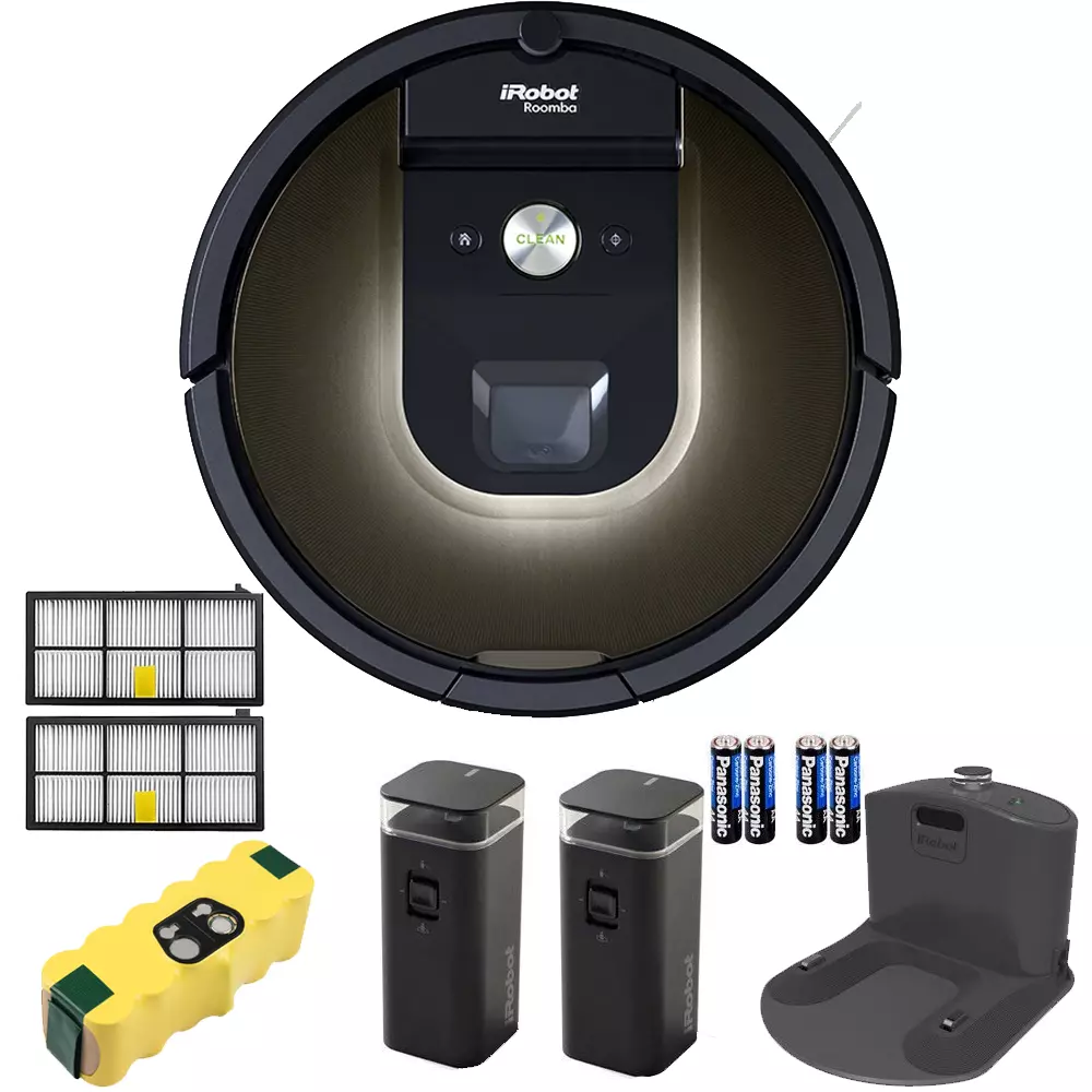 iRobot Roomba 980 Vacuum Cleaner with 2 Virtual Walls, Batteries