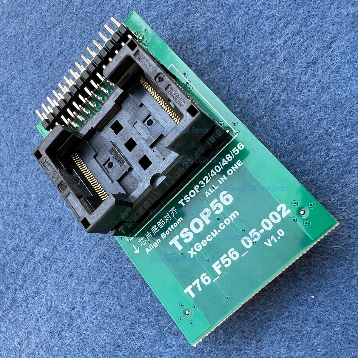 TSOP32/40/48/56 ZIF adapter (T76_F56_05-002 V1.0) for XGecu TSOP32/40/48/56 ZIF adapter (T76_F56_05-002 V1.0) for XGecu