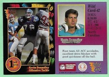 1991 Wild Card Football 1st Edition Kevin Donnalley #42 North Carolina👍