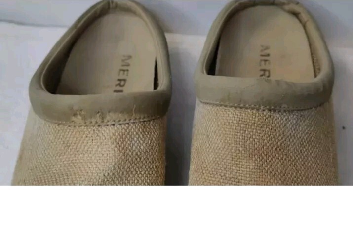 Merrell MOC Tan Air Cushion Performance Comfort Mules Scarpe Canapa Donna 9 5