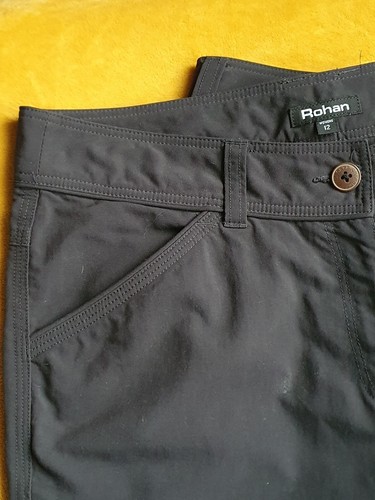 Rohan Crossborder Womens Black Trousers Size 12 Straight Leg Walking Outdoor | eBay