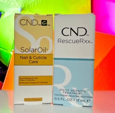 CND Solar Oil Nail Cuticle care + Rescue Rxx 0.5 oz / 15 mL - 2 Pcs
