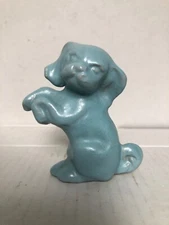 ROSEMEADE POTTERY DOG BEGGING  BLUE