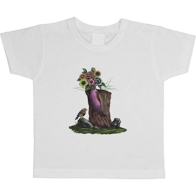 'Flowers In Tree & Bird' Children's / Kid's Cotton T-Shirts (TS027420) 'Flowers In Tree & Bird' Children's / Kid's Cotton T-Shirts (TS027420)