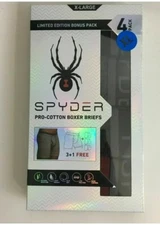 SPYDER Pro-Cotton/Mesh Boxer Briefs Mens Underwear 4 Pk XL