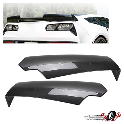 For Corvette C7 Z06 2015-19 Stage 2 Rear Spoiler Lip Side Winglets Trunk Lid