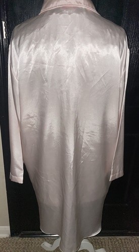 OSCAR DE LA RENTA Mujer’s 1X Plus ROSA SATINADO Camisón CAMISA CAMISÓN DORMIR Vestido - Imagen 3 de 12