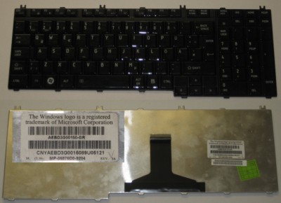 Clavier QWERTY Grec Pour Toshiba Satellite P300 Series - MP-06876GR-9204 - Noir Brillant