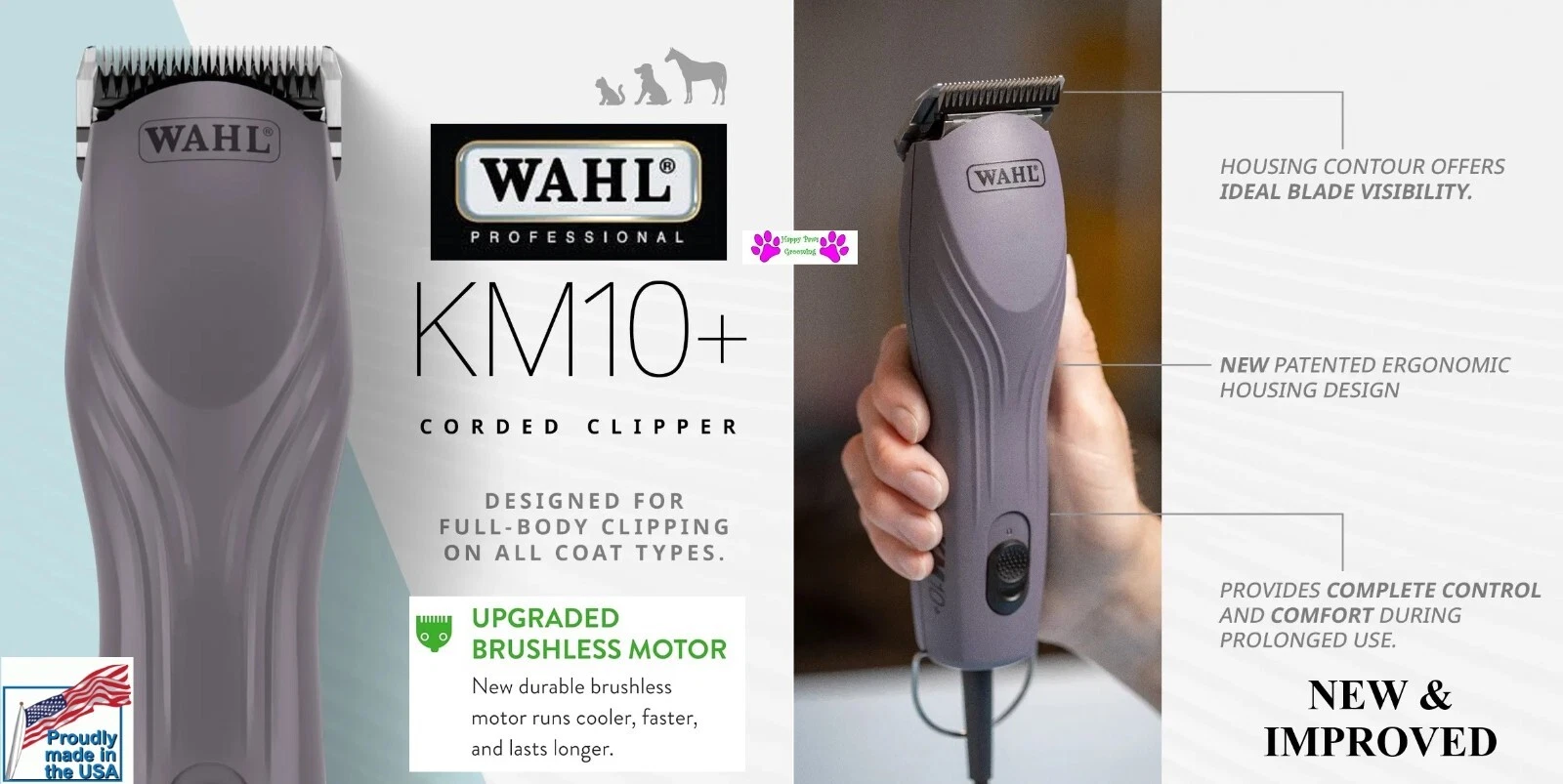 Wahl KM10+ Plus 2-Speed Clipper KIT&PRIME SERIES 10 Blade Set*PRO PET GROOMING
Opens in a new window