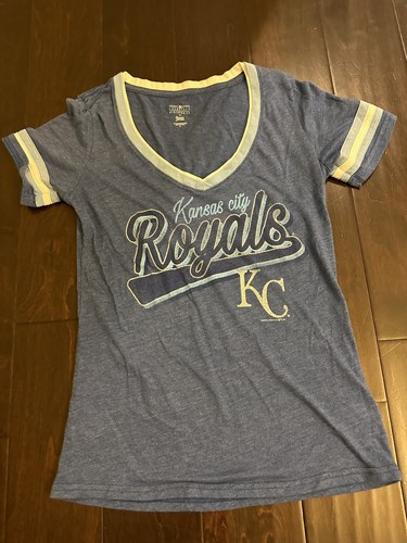 KC KANSAS CITY ROYALS MLB Ball Original Merch Campus Life V-Ausschnitt Damen M