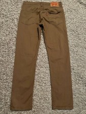 EUC Levi's 502 PANTS Regular Tapered TAN Mens tag 29x32 MEASURED 29x29  9028 