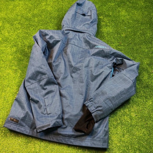 O'neill Escape Series Jacket Adult Extra Small Full Zip Blue Check Windbreaker * - Picture 2 of 17