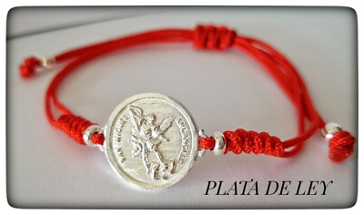 SAN MIGUEL PULSERA ARCANGEL PLATA DE LEY SILVER ARCHANGEL SAN MIGUEL  BRACELET