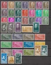 SPAIN - ESPAÑA - YEAR 1955 COMPLETE YEAR SET WITH ALL THE STAMPS MINT MLH