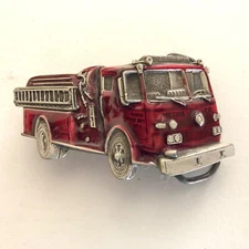 1981 Metro FD 3” Fire Truck Belt Buckle The Great American Buckle Co Chicago US