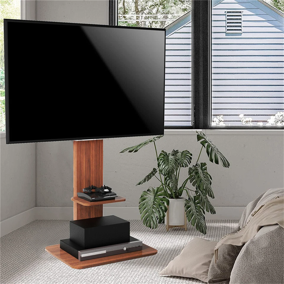 Heavy Duty TV Floor Stand 5-Levels Height Adjustable TV Mount Bracket Up To 65" - image 4 of 4