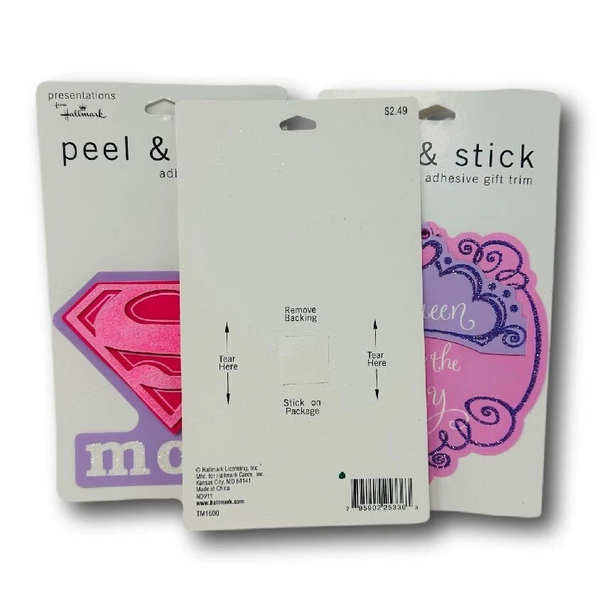 Lote de 3 Adhesivos Día de la Madre Regalo Recortes Pelar y Pegar Sello Foto 3 de 3