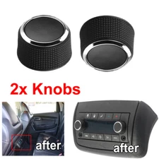 2x Knobs For 2009-2017 Chevrolet Traverse Radio Vol Temperature A/C Control Unit