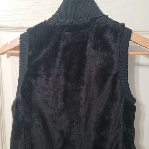 Prana Monkey Fleece Zip Vest Women’s Size S Black Pockets Ribbed Neck Arm EUC - Picture 5 of 10