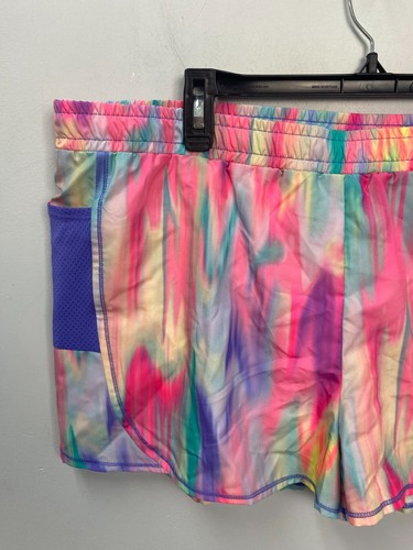 Xersion Pink Multi-Color Lined Athletic Shorts Girls Size 2XL (20.5) - Picture 2 of 10