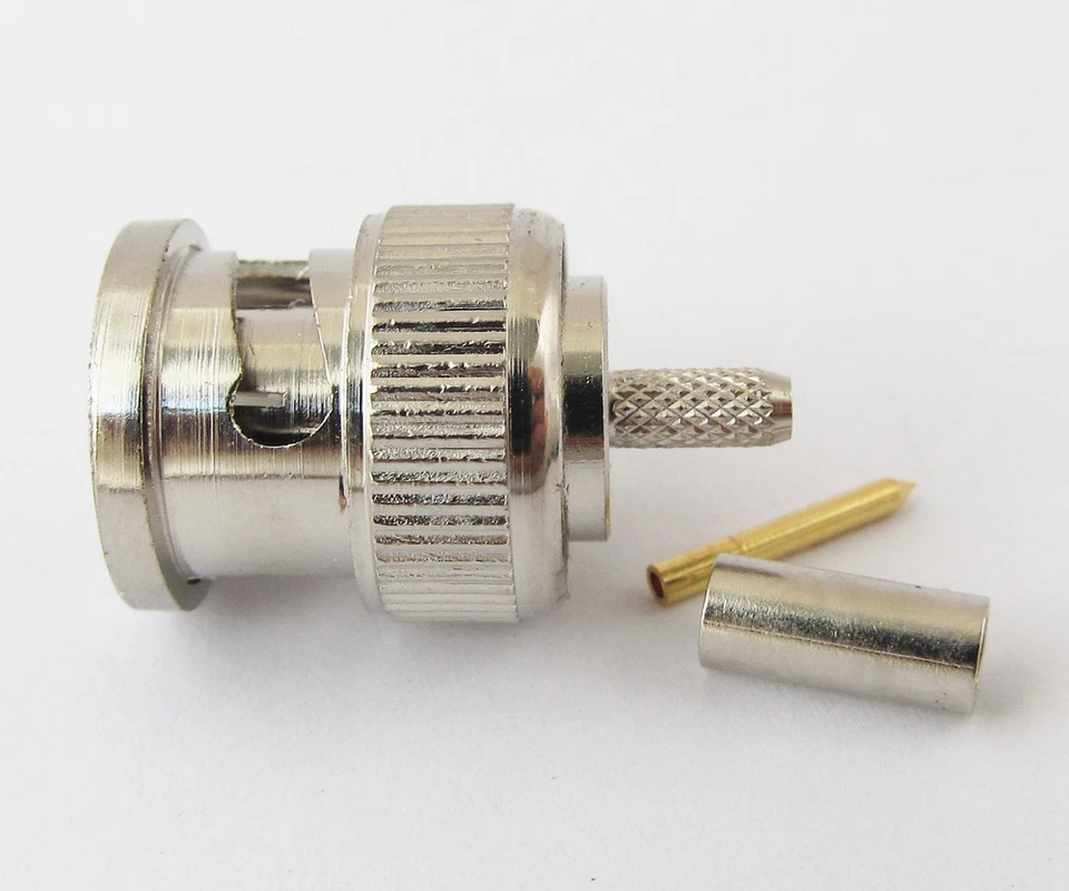 10pcs BNC Male Plug Crimp Straight RF Connector for Coaxial Cable RG316 RG174 - Image 4 of 4
