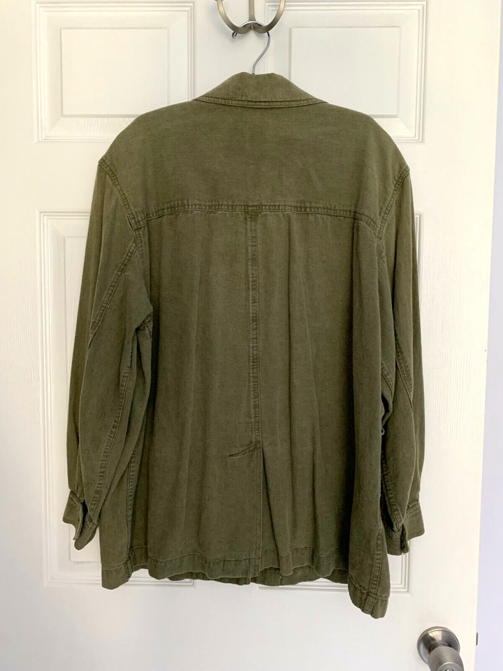 Lizsport Army Style Shirt/Jacket Roll Tab Sleeves & Sash Sz M eBay