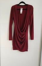 Boohoo Burghandy  Stretchy Dress/ Top Size 14