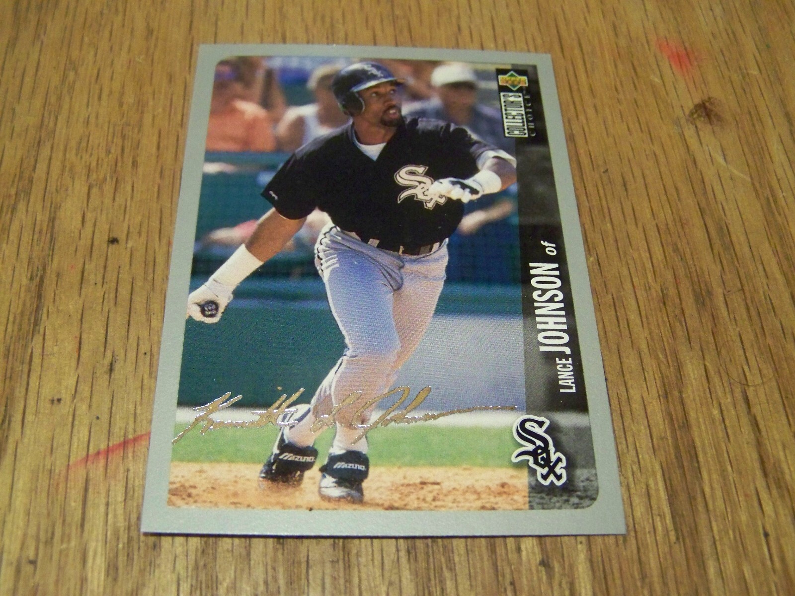 LANCE JOHNSON  1996 UPPER DECK COLLECTORS CHOICE SILVER SIGNATURE # 97