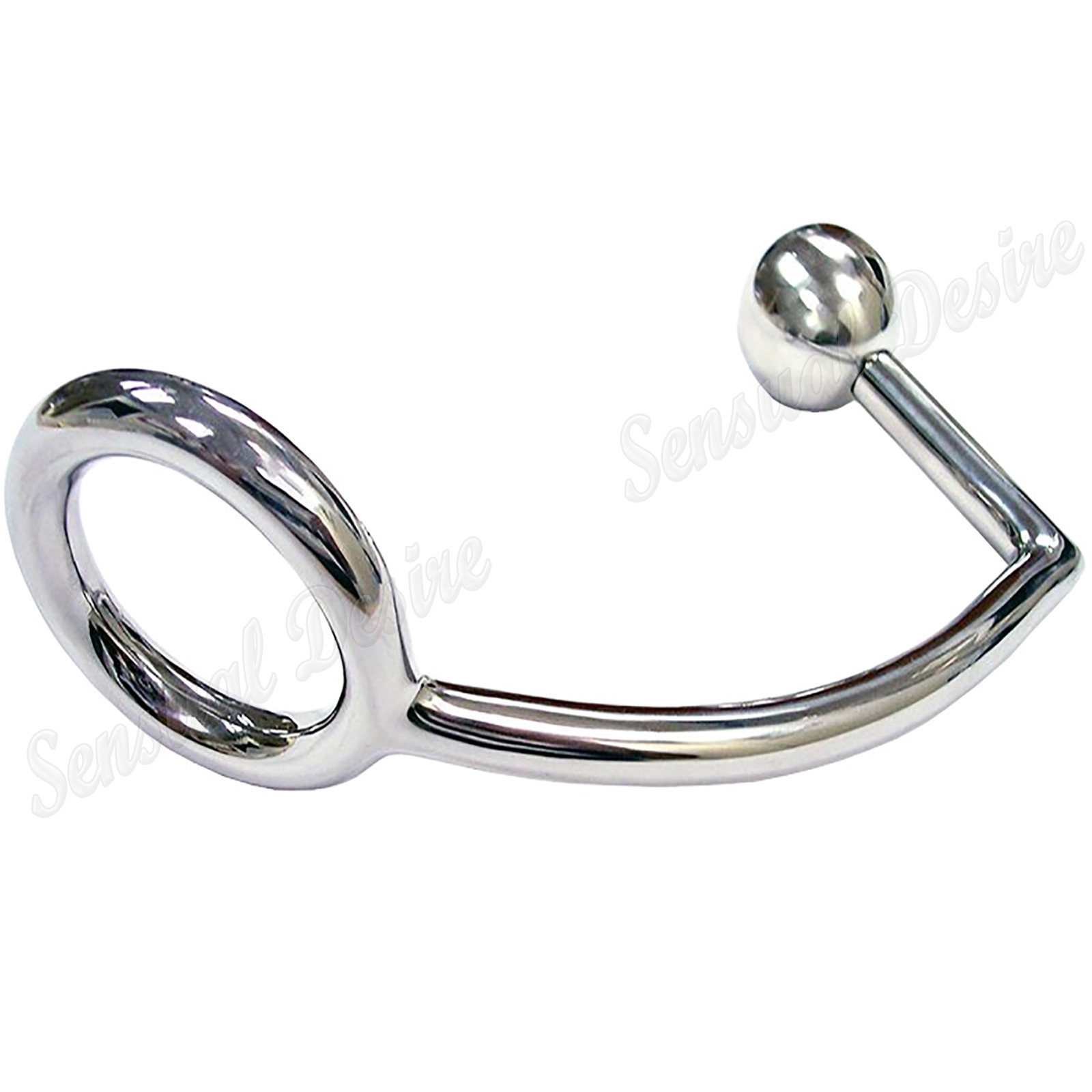 Stainless Steel Cock Ring With Anal Butt Probe Erotic Bondage Anal ...