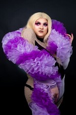 Purple Organza Boa 12ft / 3.66m (Dual Tone)