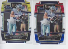 2 - 2021 Select Die Cut Simi Fehoko RC Yellow Black + Red Blue Cowboys #83