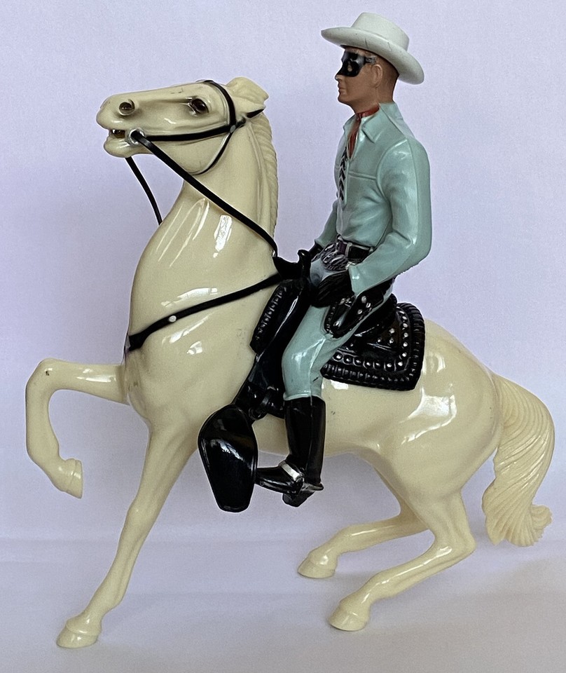 Vintage HARTLAND c1960 Clayton Moore as THE LONE RANGER & SILVER (Semi ...