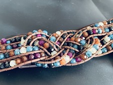 Anthropologie Boho Stretch Belt NWT Beaded Braided Cord Multicolor Small Anthropologie Beaded Multicolor Belts for Women for sale | eBay main image 4