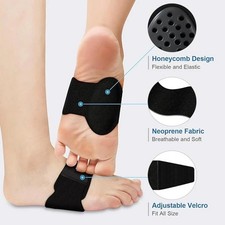 1 Pair Arch Support Pads Flat Feet Plantar Fasciitis Cushion Orthopedic Insoles