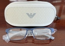 Emporio Armani KIDS EK 1001 3018 Crystal Plastic Pillow Eyeglasses Blue Gray NEW