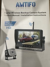 Amtifo Wireless RV Backup Camera System 7" LCD Monitor IP69 Waterproof