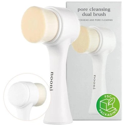 Nooni Pore Cleansing Tool - Manual Dual Brush | Facial 1 Count (Pack of 1) 