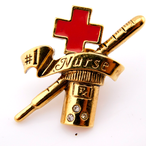 #1 Krankenschwester Anstecknadel Gesundheit Medizinische Versorgung Wertschätzung Uniform Flair - Bild 1 von 4