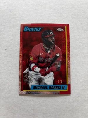 2025 Topps Chrome Michael Harris II Red Mojo Refractor /5 #T90C-108  