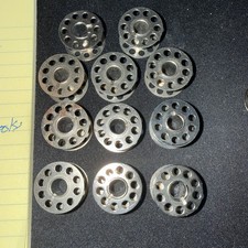 11x Lot Of 10 hole Class 15 Style A metal sewing machine bobbins