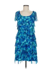 London Times Women Blue Cocktail Dress 6