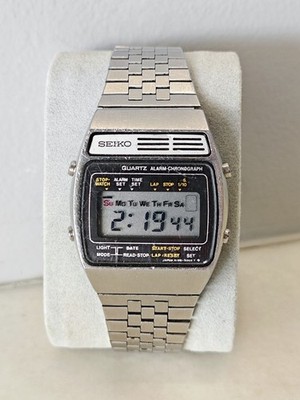 Seiko A158-5000 Vintage Digital Watch LCD 1978 Alarma Chronograph Working