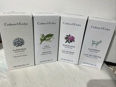 Crabtree & Evelyn ~ LaSource ~ Lily ~ Rosewater ~ Goat Milk Lot Of Four New