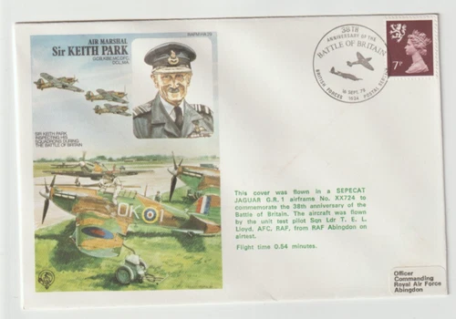 16/9/1978 UK GB Flown Cover - RAFM HA29 - Air Marshal Sir Keith Park