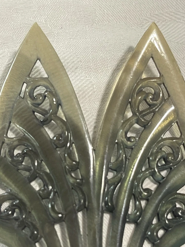 ВИНТАЖНЫЙ ар-деко зеленый испанский цветочный целлулоид волос расческа EUC 20s отличный подарок - Изображение 4 из 4