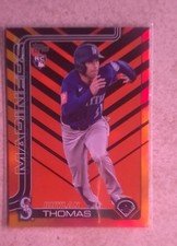 2025 Topps Update Series - Rhylan Thomas #US196 Holiday Orange & Black Foil (RC)