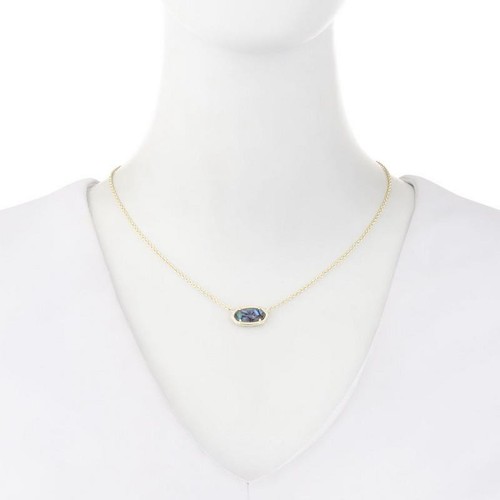 Neu mit Etikett Kendra Scott Elisa Abalone kurze Muschelhalskette silberfarben - Bild 7 von 7