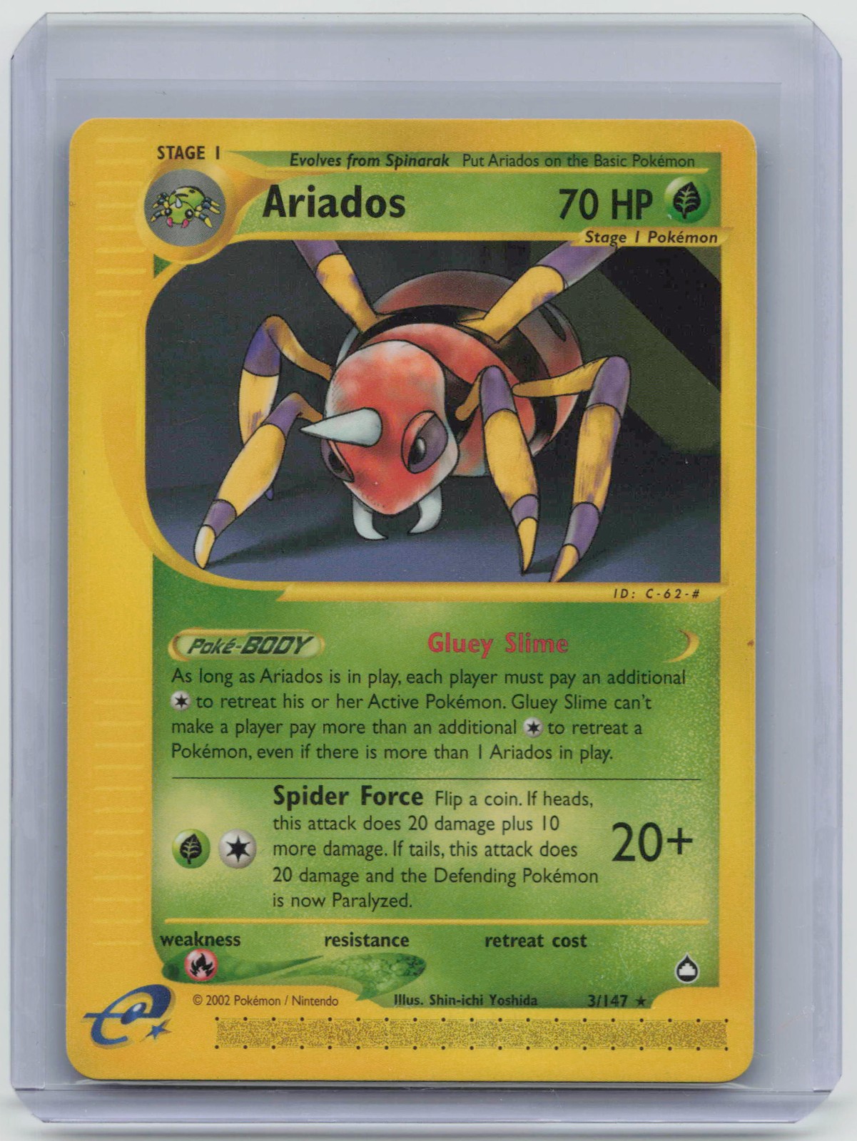 Pokémon TCG Ariados Aquapolis 3/147 Regular Rare Card 3/147 LP